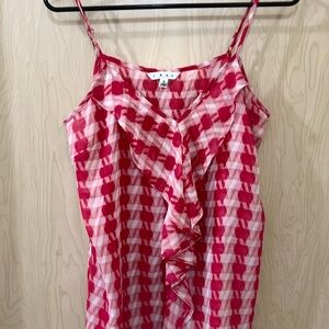 Chic Pink and Red Checkered Dress